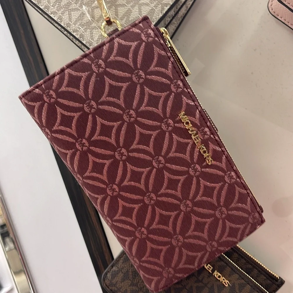 Michael Kors Jet Set Travel Large Double-Zip Wristlet-Wallet-Phone Holder Case - Picture 13 of 16